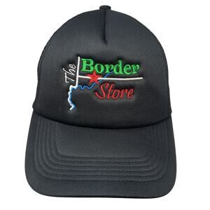 The Border Store Snapback Trucker Hat Black One Size Adjustable Mother Trucker